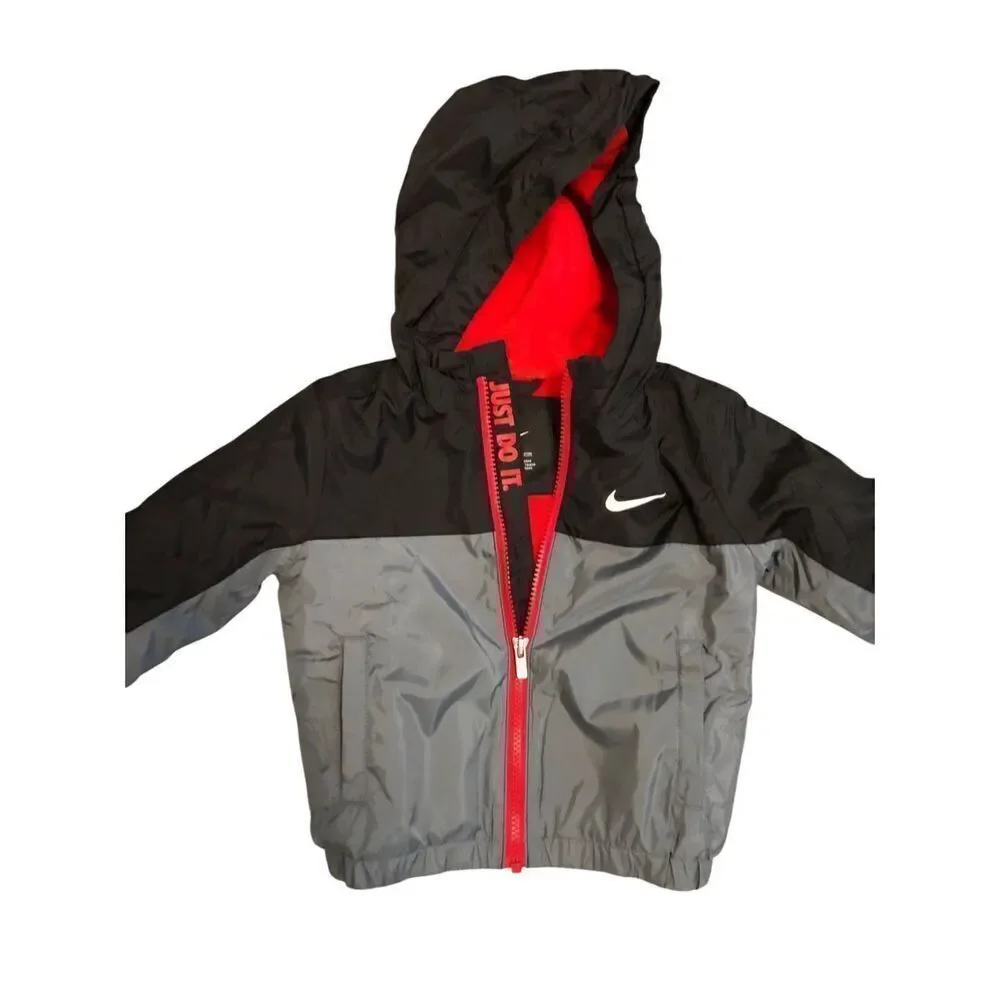 Nike Toddler Nylon and Fleece lined Jacket with Hood Size 2T